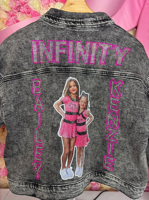 Custom Jean Jacket- Personalized Photo Bling