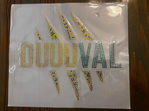 DUUUVAL Scratch Rhinestone Heat Transfer