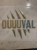 DUUUVAL Scratch Rhinestone Heat Transfer