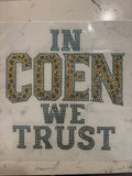 In Coen We Trust Rhinestone Heat Transfer