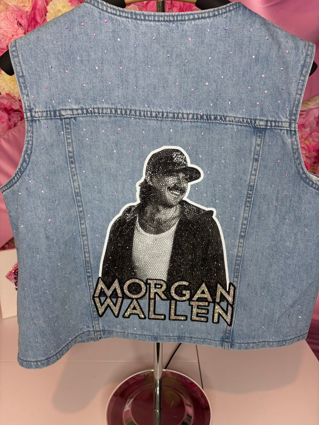 Custom Jean Jacket- Personalized Photo Bling