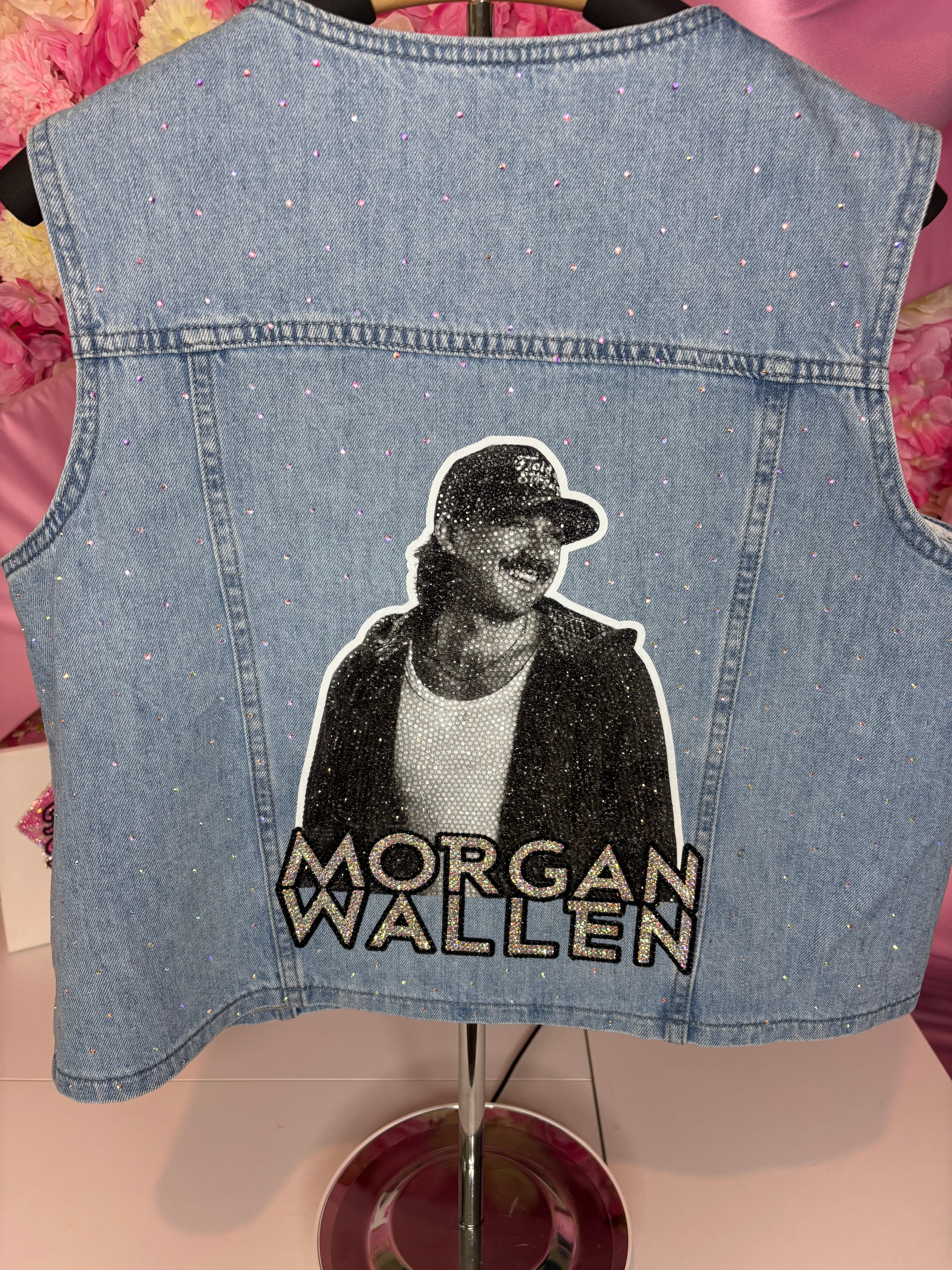Custom Jean Jacket- Personalized Photo Bling